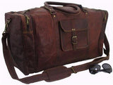 Classy Designs Leather Travel Bag Holdall Duffel Flight Cabin Bag Overnight duffel Weekend Bag - cuerobags