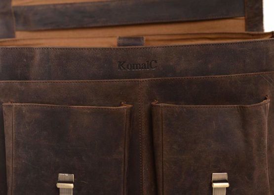 Cuero 15 Inch Retro Buffalo Hunter Leather Laptop Messenger Bag Office Briefcase College Bag - cuerobags