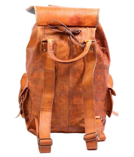 Brown Leather Denver Long Ruckback - cuerobags