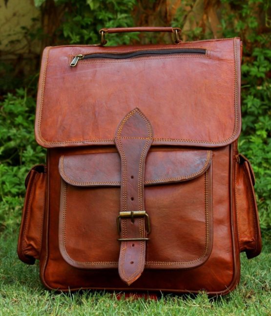 Leather backpack Vintage Bag Leather Handmade Vintage Style Backpack/College Bag - cuerobags