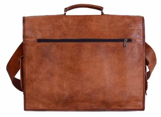 Cuero 18 Inch Rustic Vintage Leather Messenger Bag Laptop Bag Briefcase Satchel Bag - cuerobags