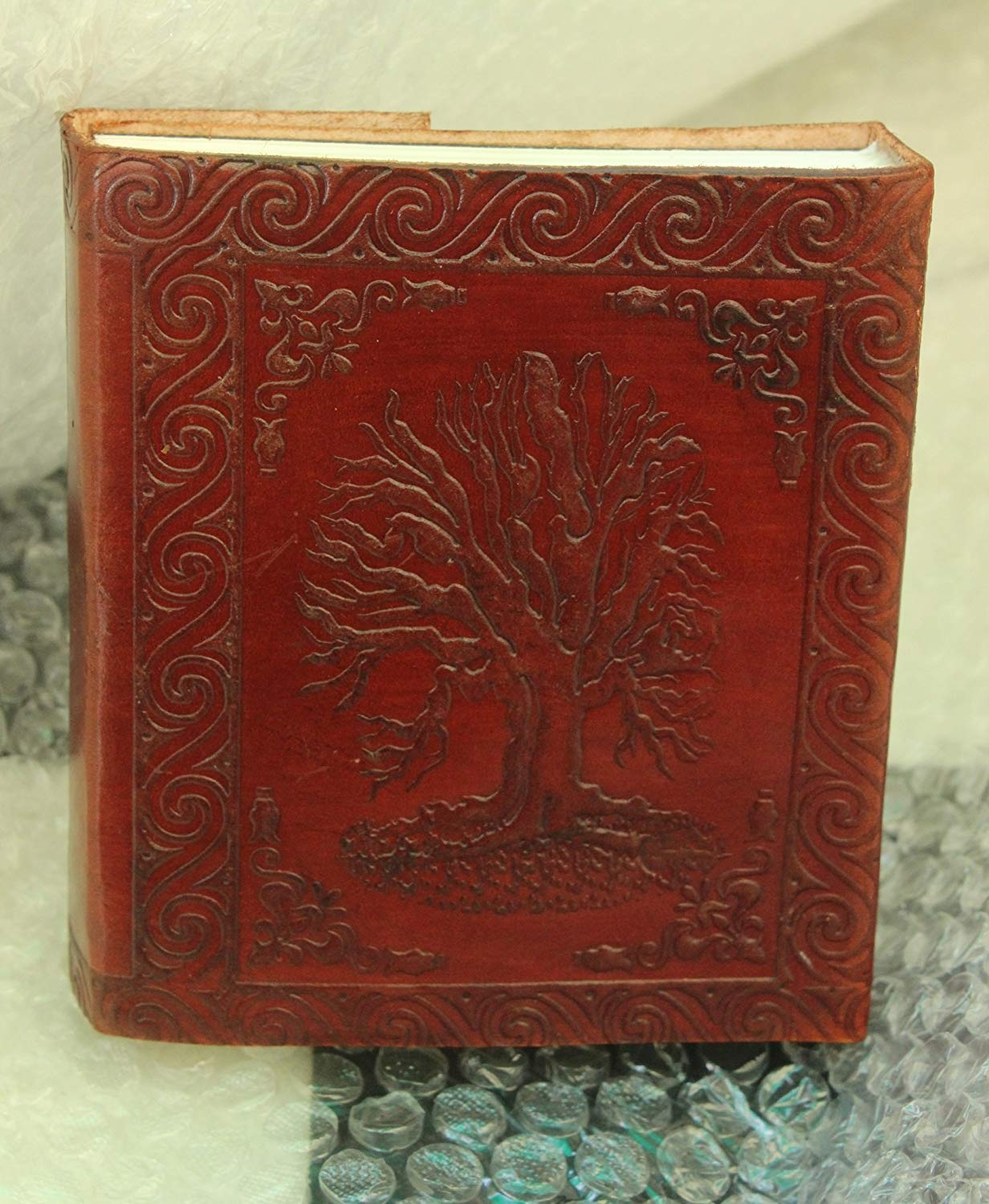 Cuero brown vintage leather tree of life journal notebook for writing leather diary handmade leather journal - cuerobags