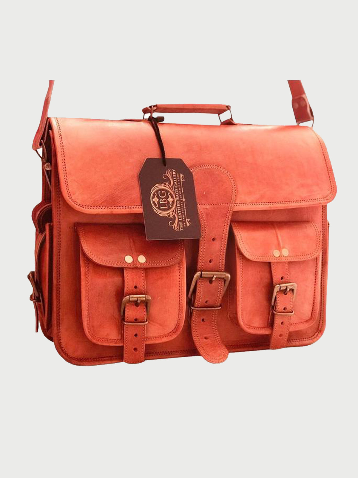 HANDMADE LEATHER BRIEFCASE SATCHEL FOR THE FASHIONISTA 15" | 16" | 18" - cuerobags