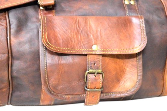 24" Brown Leather Harrison Travel Bag - cuerobags