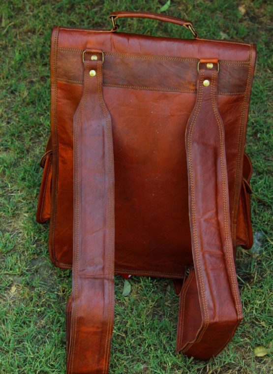 Leather backpack Vintage Bag Leather Handmade Vintage Style Backpack/College Bag - cuerobags