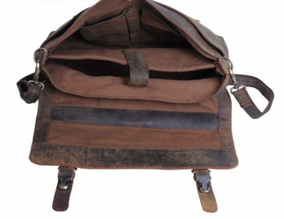 Men's Buffalo Leather Messenger Bag 15 Inch Laptops - Vintage Satchel – The  Real Leather Company