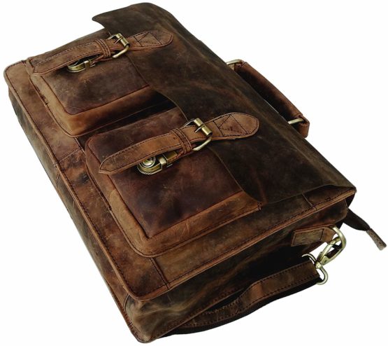 CUERO 15" RETRO BUFFALO HUNTER LEATHER BAG - cuerobags