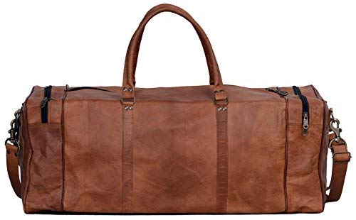 Leather Duffel Bag 30 inch Large Travel Bag Gym Sports Overnight Weeke