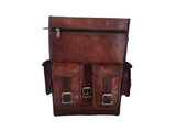 Brown Vintage Leather Backpack Laptop Messenger Bag Rucksack Sling For Men Women (11″ X 15″) - cuerobags