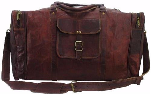 Classy Designs Leather Travel Bag Holdall Duffel Flight Cabin Bag Overnight duffel Weekend Bag - cuerobags