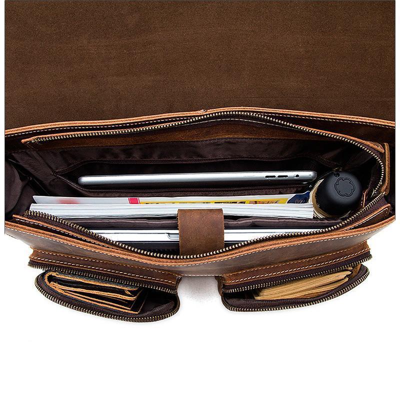 Washington Leather Messenger Bag - cuerobags