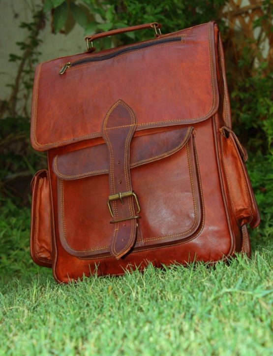 Leather backpack Vintage Bag Leather Handmade Vintage Style Backpack/College Bag - cuerobags