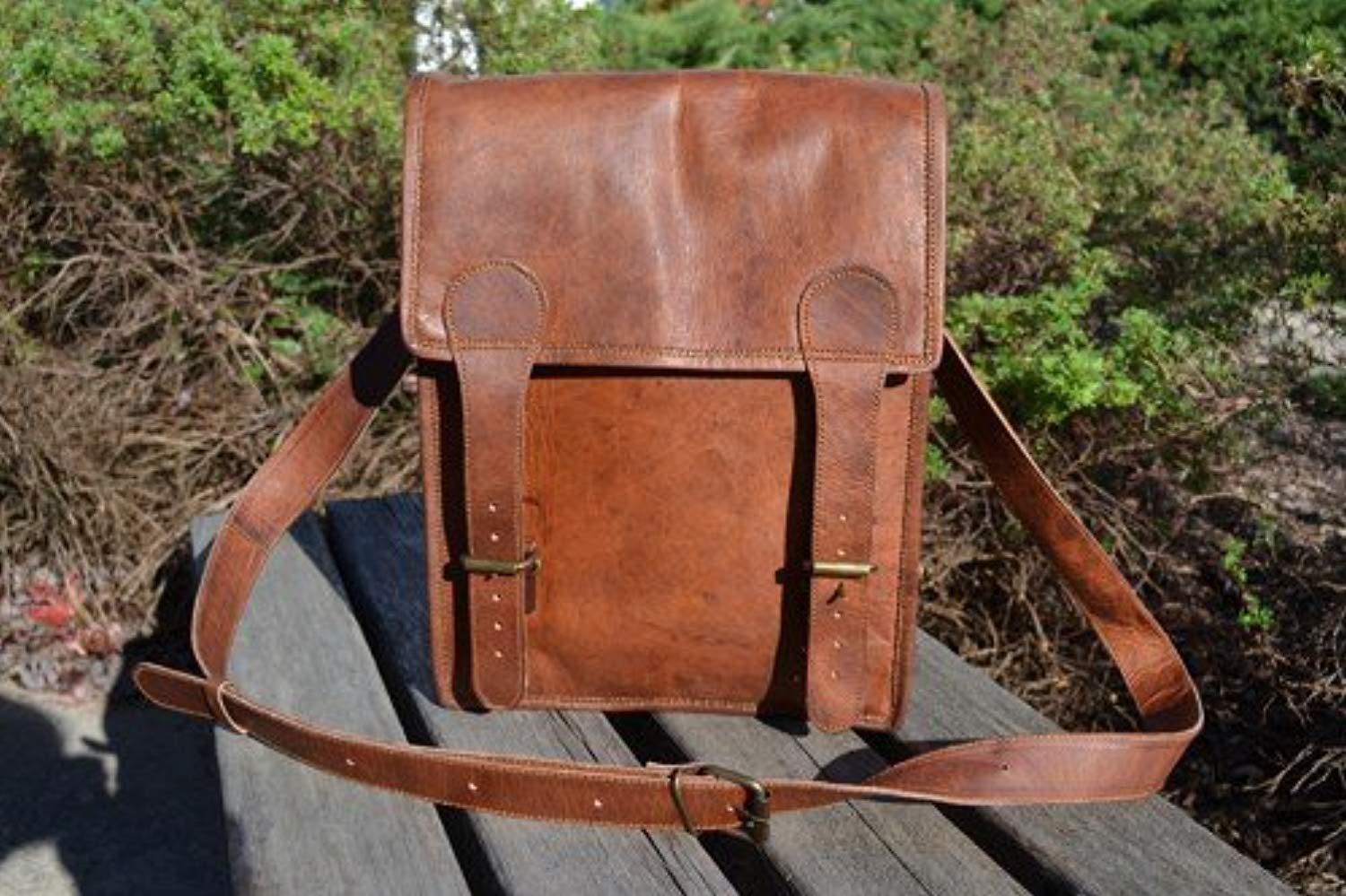 Komal's Passion leather 11&quot; Inch Ipad Messenger Satchel Purse Bag