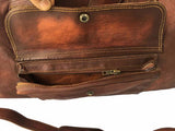 24 Inch Rustic Goat Real Leather Duffel bag Vintage Leather Bag Travel Bag Overnight Weekend Holdall Bag Brown Large Bag Luggage Bag - cuerobags