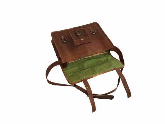 18 Inch Vintage Handmade Leather Messenger Bag for Laptop Briefcase Satchel Bag - cuerobags