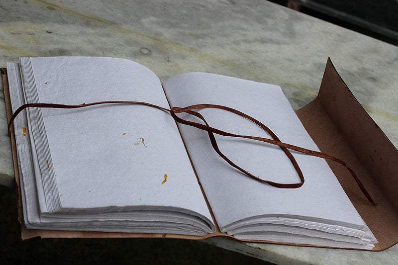 Large vintage heart embossed leather journal Instagram photo album (handmade paper) - cuerobags