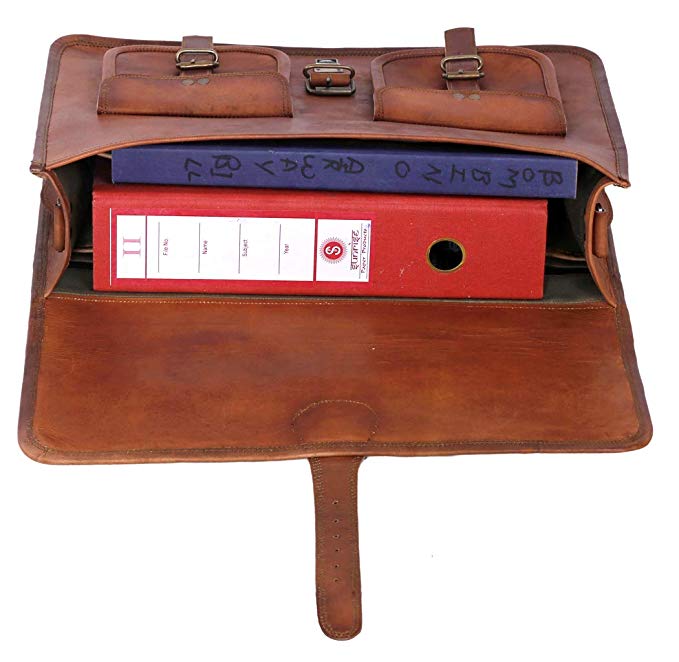 Leather Briefcase Laptop bag 18 inch Handmade Messenger Bags Best Satchel by Cuero Bags - cuerobags