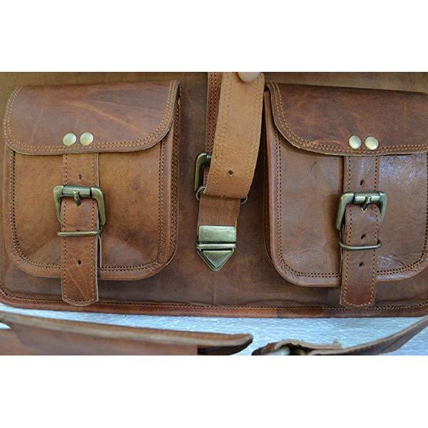 HANDMADE BROWN VINTAGE LEATHER BRIEFCASE BAG ( 15",16",18" ) - cuerobags