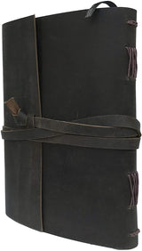 Leather Journal Writing Notebook Dark Brown