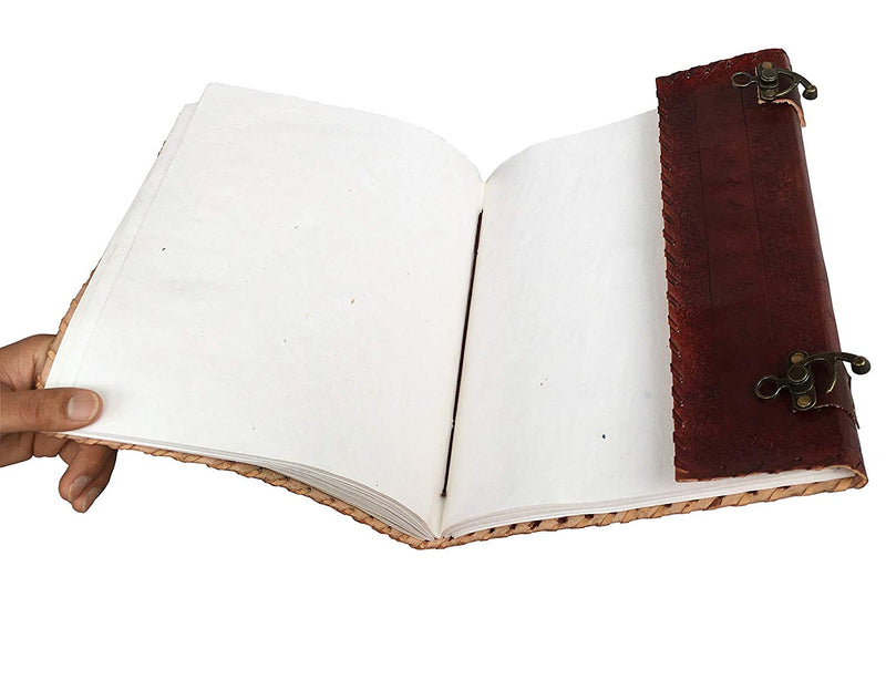 Leather Journal Handmade leather Diary Stone journal Blank pages noteb