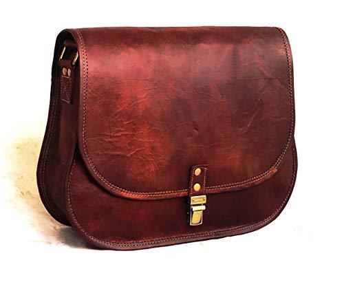 14 Inch Leather Crossbody Satchel Ladies Purse Women Shoulder Bag Tote Travel Purse Genuine Leather - cuerobags