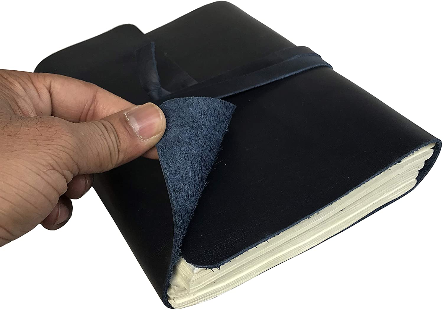 Leather Journal Writing Notebook  Dark Blue