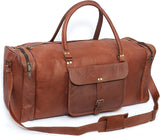 New Mens Genuine Large Leather Duffel Travel Gym Sports Overnight Weekender Bag