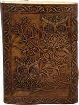 Leather Owl Embossed Sketch Book