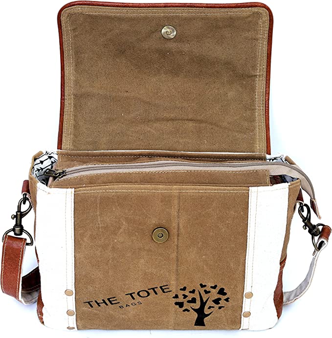 CLA Upcycled Canvas Star Crossbody Bag, Upcycled Canvas & Cowhide Crossbody Bag, Upcycled Canvas & Cowhide Leather Crossbody Bag for Women, Canvas Crossbody Bags for Women
