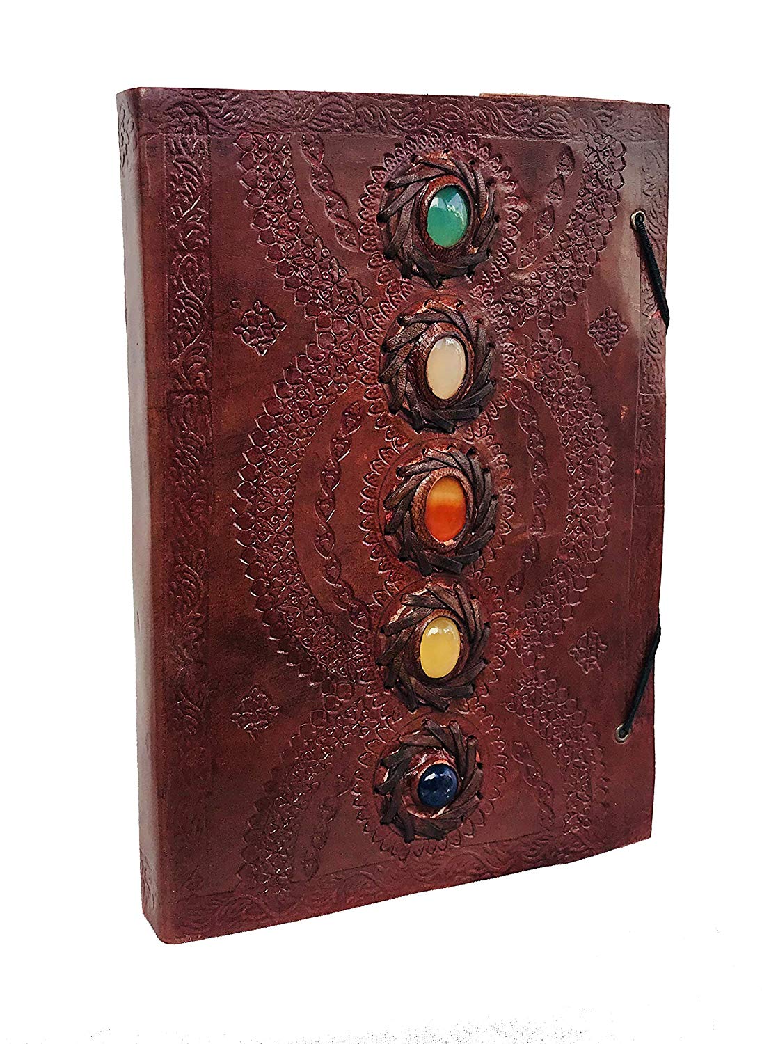 Leather Journal Book Medieval Stone Embossed Handmade Book of Shadows Notebook Office Diary College Book Poetry Book Sketch Book 10 x 7 inches - cuerobags