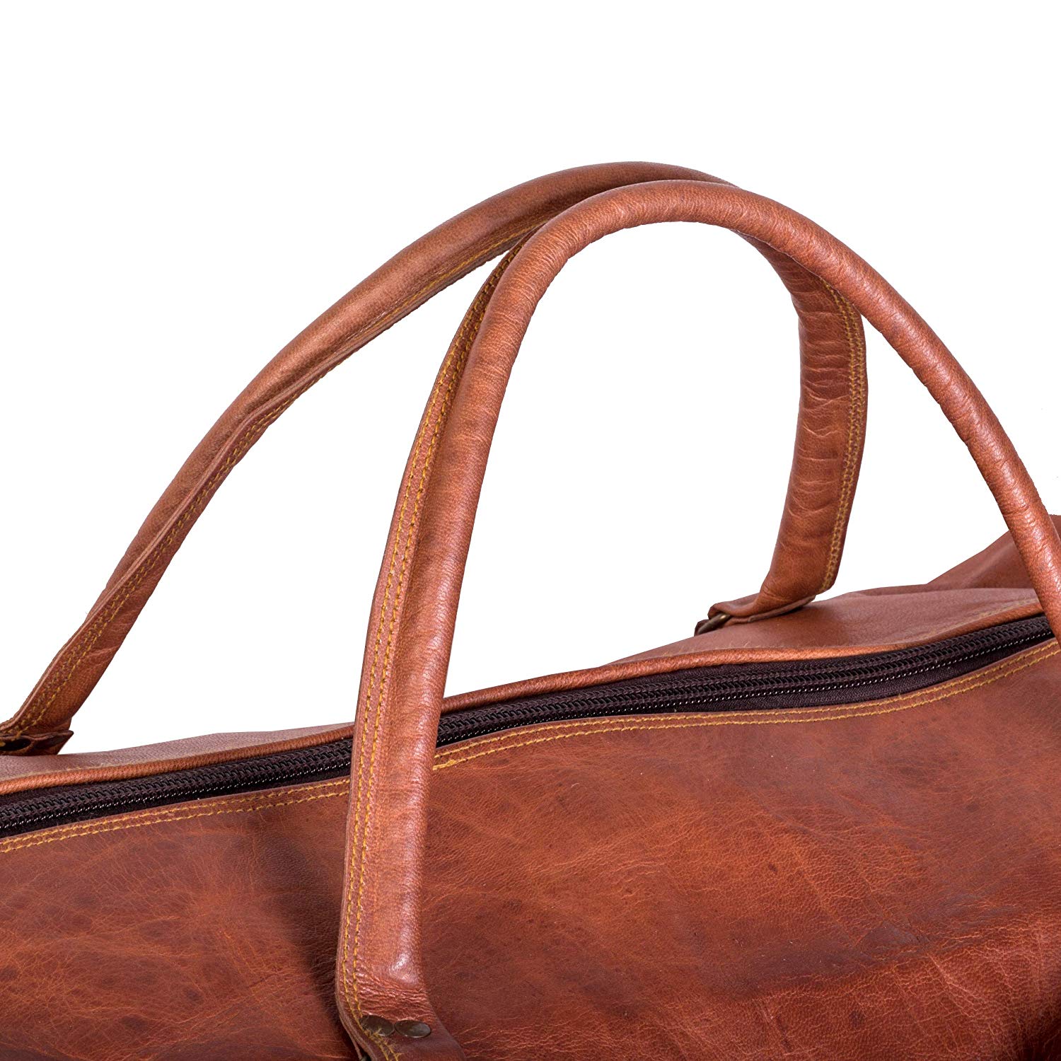 Leather Duffel Bag 30 inch Large Travel Bag Gym Sports Overnight Weekender Bag by Cuero Bags (30 inch) - cuerobags