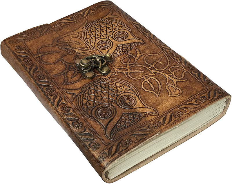 Leather Owl Embossed Sketch Book - CUERO BAGS – cuerobags