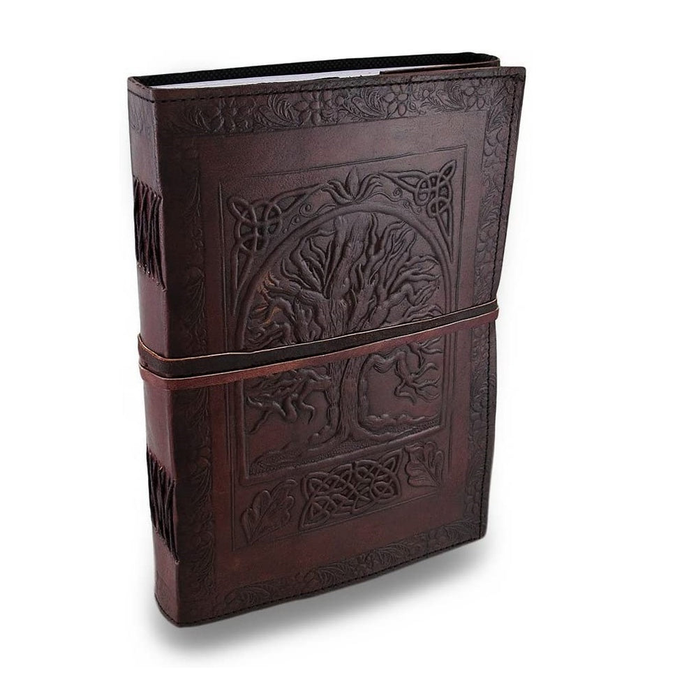 Leather Book Fair Trade Tree Of Life Design Notebook For Men Women ...