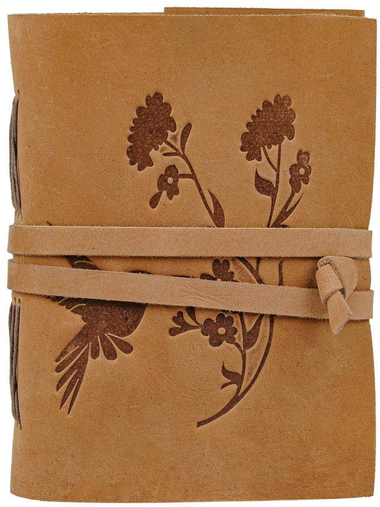 Leather Journal Tree & Bird Leather Bound Writing Journal
