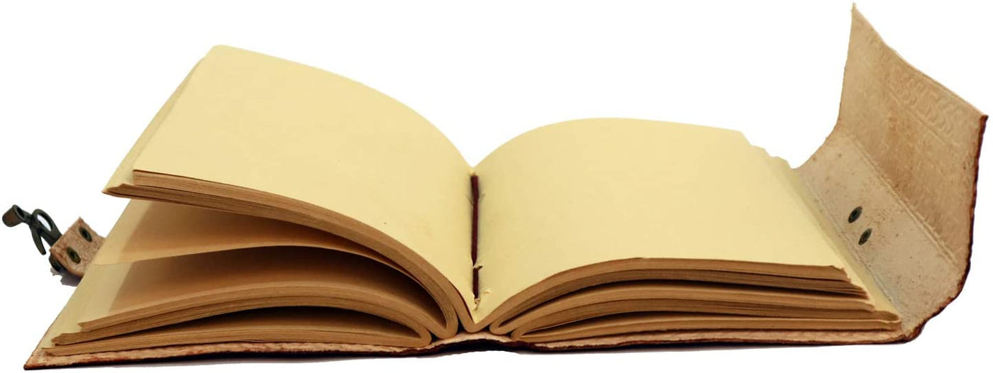 Leather Journal with Unlined Pages with Sun & Moon Blue Leather Journal with Unlined Pages with Sun & Moon Blue