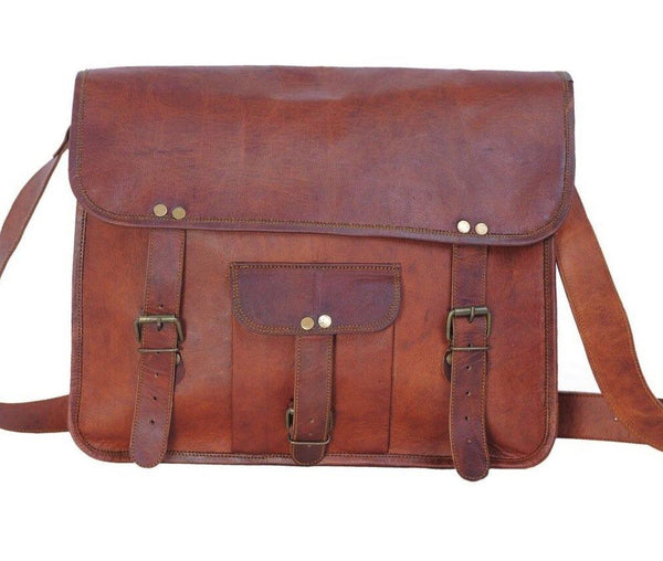 Rugged Leather Laptop Bag