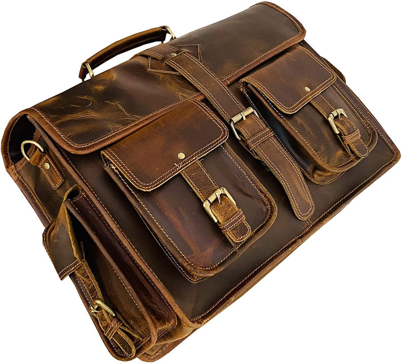 18 Inch Vintage Handmade Leather Messenger Bag