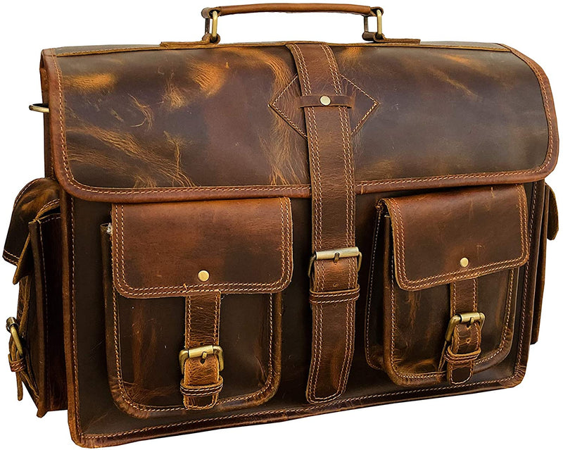 18 Inch Vintage Handmade Leather Messenger Bag